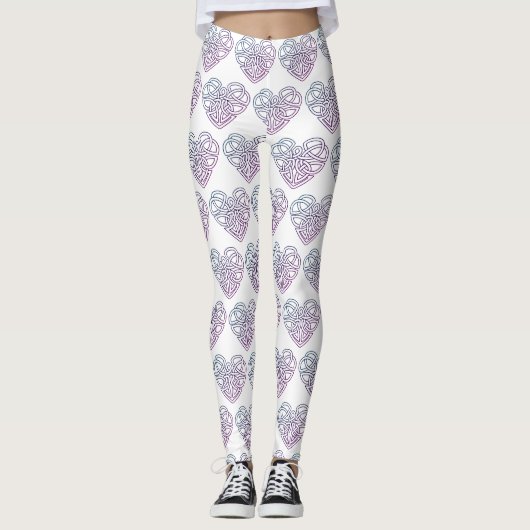 Valentijnsdag Heart Leggings vrouwen (Voorkant)