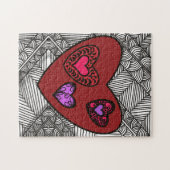 Valentijnsdag Heart Legpuzzel (Horizontaal)