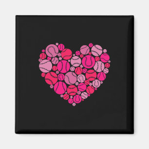 Valentijnsdag Heart Love Baseball Mannen Vrouwen J Magneet