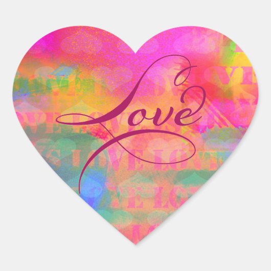 Valentijnsdag Heart Love Hart Sticker (Voorkant)