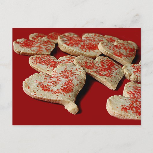 Valentijnsdag Heart Shaped Cookie Briefkaart (Voorkant)