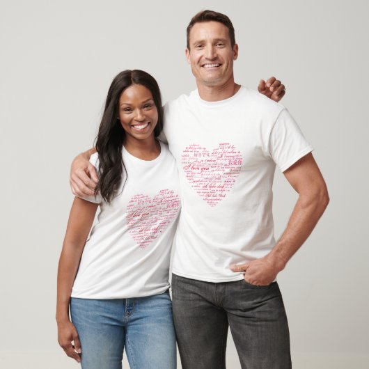 Valentijnsdag Heart T-shirt (Unisex)