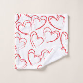 Valentijnsdag Hearts Bad Handdoek (Wasdoekje)