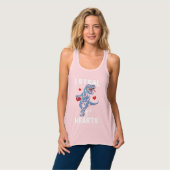 Valentijnsdag Hearts Boy Trex Lover Tanktop (Volledige Voorkant)