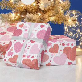 Valentijnsdag Hearts Cadeaupapier