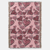 Valentijnsdag Hearts Deken (Voorkant Verticaal)