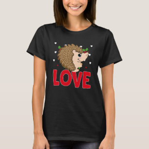 Valentijnsdag Hearts Love Hedegel Animal Women T-shirt