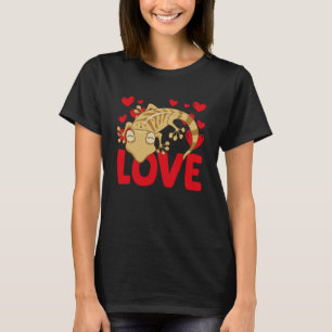 Valentijnsdag Hearts Love Leopard Geckos Animal T-shirt