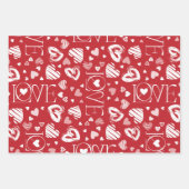 Valentijnsdag Hearts Love Wrapping Paper (Voorkant)