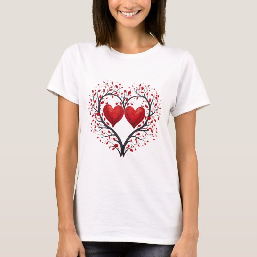Valentijnsdag Hearts T-shirt (Voorkant)