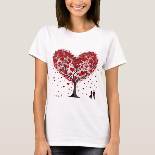 Valentijnsdag Hearts T-shirt (Voorkant)
