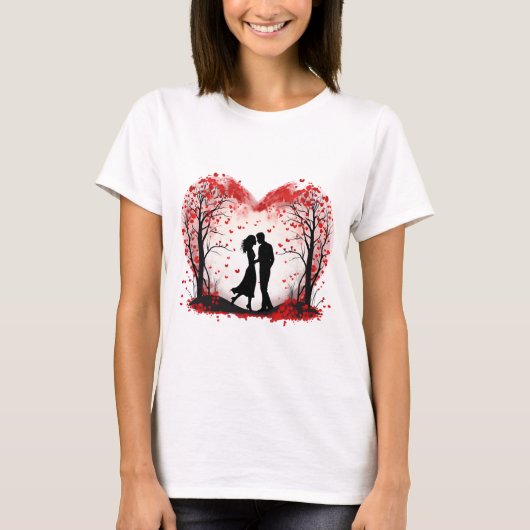 Valentijnsdag Hearts T-shirt (Voorkant)