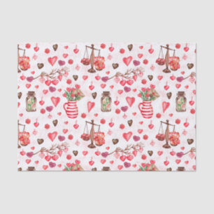 Valentijnsdag Hearts Tissuepapier