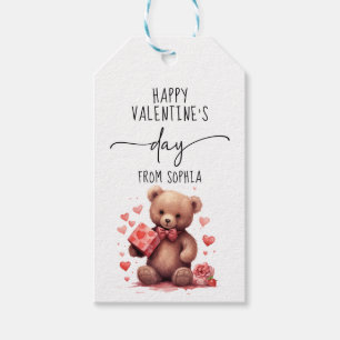Valentijnsdag heerlijk beer Label Cadeaulabel