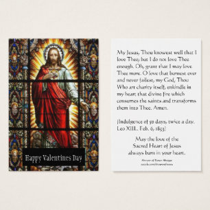 Valentijnsdag Heilige Kaarten Heilig Hart van Jezu Visitekaartje