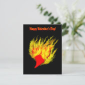 Valentijnsdag - het hart van de vlam feestdagenkaart (Staand voorkant)