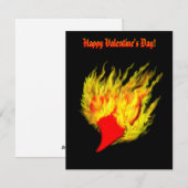 Valentijnsdag - het hart van de vlam feestdagenkaart (Voorkant / Achterkant)