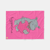 Valentijnsdag Hippo Cute Kinder Fleece Deken (Voorkant (Horizontaal))