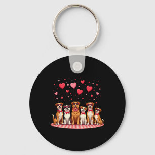 Valentijnsdag Hond Moeder Mooie Valentijnshond Sleutelhanger