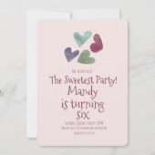 Valentijnsdag hoort Metallic Birthday Party Kaart (Voorkant)