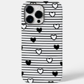 Valentijnsdag hoort zwarte witte strepen Case-Mate iPhone case (Achterkant)