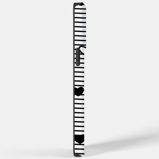 Valentijnsdag hoort zwarte witte strepen Case-Mate iPhone case (Achterkant / Rechts)