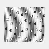 Valentijnsdag hoort zwarte witte strepen fleece deken (Voorkant (Horizontaal))