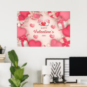 Valentijnsdag Hoorten, geschenken en gnomen Poster (Thuiskantoor)