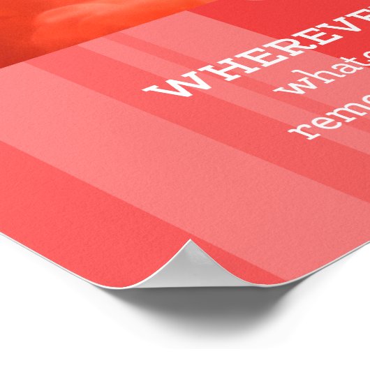 Valentijnsdag houdt van rode bokeh harten poster (Hoek)