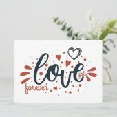 Valentijnsdag houdt van U voor altijd geschreven p Feestdagenkaart (Staand voorkant)