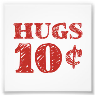 Valentijnsdag Hugs 10 cent Foto Afdruk