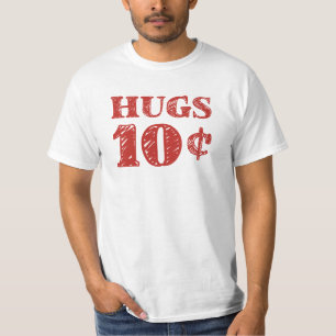 Valentijnsdag Hugs 10 cent T-shirt
