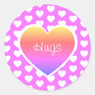 Valentijnsdag Hugs LGBTQ Ronde Sticker