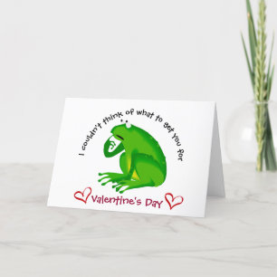 Valentijnsdag Humor, schattige kikker Kaart