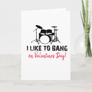 Valentijnsdag I Like To Bang bestsellerdrummer Feestdagen Kaart