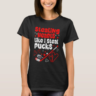Valentijnsdag Ice Hockey Stealing Hart als I S T-shirt