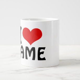 Valentijnsdag Ik hou van Aangepast hart Extra Grote Beker