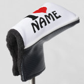 Valentijnsdag Ik hou van Aangepast hart Golfheadcover (3/4 voorkant)