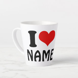 Valentijnsdag Ik hou van Aangepast hart Latte Mok