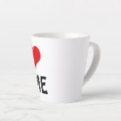  Valentijnsdag Ik hou van Aangepast hart Latte Mok (Rechterhoek)