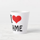  Valentijnsdag Ik hou van Aangepast hart Latte Mok (Voorkant)