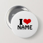  Valentijnsdag Ik hou van Aangepast hart Ronde Button 7,6 Cm (Voorkant /achterkant)