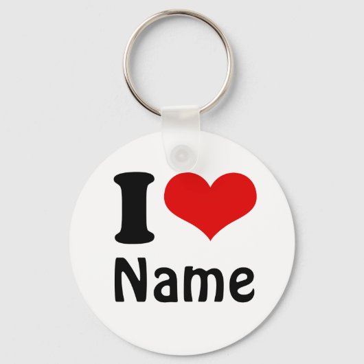  Valentijnsdag Ik hou van Aangepast hart Sleutelhanger (Voorkant)
