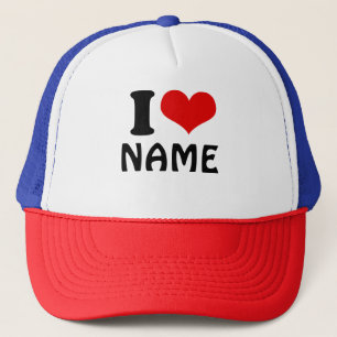 Valentijnsdag Ik hou van Aangepast hart Trucker Pet