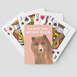 Valentijnsdag, ik hou van je Beary Much Pokerkaarten
