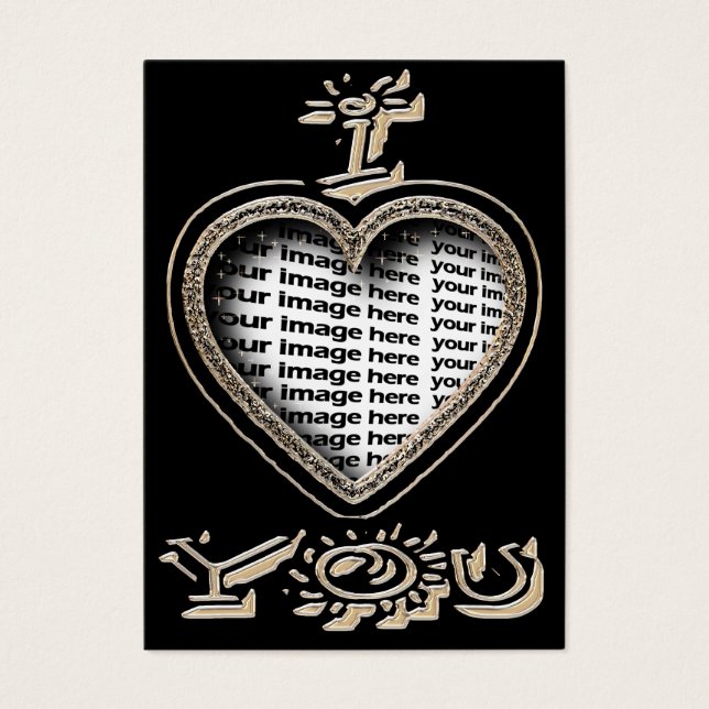 Valentijnsdag "Ik hou van je" - Valentijn Visitekaartjes (Voorkant)