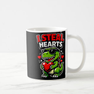 Valentijnsdag Ik steel harten T-rex Koffiemok