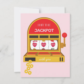 Valentijnsdag Ik Win de Jackpot Kaart