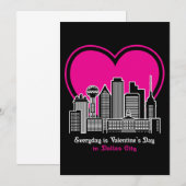 Valentijnsdag in Dallas City Kaart (Voorkant / Achterkant)