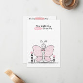 Valentijnsdag in de klas notitiekaartje (Voorkant / Achterkant in situ)